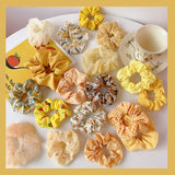New women's cute little flower headdress silk cloth head rope hair band tie hair fresh style hair accessories for women daiiibabyyy
