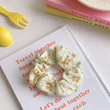 New women's cute little flower headdress silk cloth head rope hair band tie hair fresh style hair accessories for women daiiibabyyy