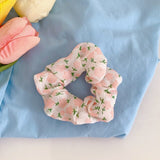 New women's cute little flower headdress silk cloth head rope hair band tie hair fresh style hair accessories for women daiiibabyyy