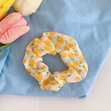 New women's cute little flower headdress silk cloth head rope hair band tie hair fresh style hair accessories for women daiiibabyyy