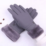 Fashion Women Gloves Autumn Winter Cute Furry Warm Mitts Full Finger Mittens Women Outdoor Sport Gants Gloves Touch Screen daiiibabyyy