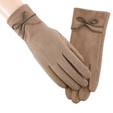 Fashion Women Gloves Autumn Winter Cute Furry Warm Mitts Full Finger Mittens Women Outdoor Sport Gants Gloves Touch Screen daiiibabyyy
