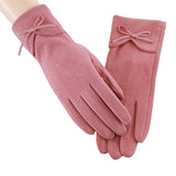 Fashion Women Gloves Autumn Winter Cute Furry Warm Mitts Full Finger Mittens Women Outdoor Sport Gants Gloves Touch Screen daiiibabyyy