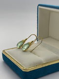 Trendy Women Earrings 4 Colors Delicate Gold Color Inlay Natural Stone Hook Dangle Earrings for Women Wedding Engagement Jewelry daiiibabyyy