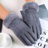 Women Winter Gloves Warm Touch Screen Women's Fur Gloves Full Finger Mittens Glove Driving Windproof Gants Hivers Femme Guantes daiiibabyyy