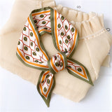 2021 Women Silk Scarf Print Female Luxury Skinny Hair Neck Scarves Lady's Bag Tie Ribbons Headband Accessories Summer New daiiibabyyy