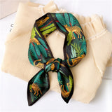 2021 Women Silk Scarf Print Female Luxury Skinny Hair Neck Scarves Lady's Bag Tie Ribbons Headband Accessories Summer New daiiibabyyy