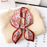 2021 Women Silk Scarf Print Female Luxury Skinny Hair Neck Scarves Lady's Bag Tie Ribbons Headband Accessories Summer New daiiibabyyy