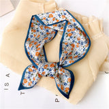 2021 Women Silk Scarf Print Female Luxury Skinny Hair Neck Scarves Lady's Bag Tie Ribbons Headband Accessories Summer New daiiibabyyy