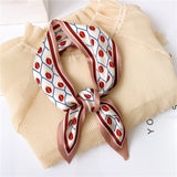 2021 Women Silk Scarf Print Female Luxury Skinny Hair Neck Scarves Lady's Bag Tie Ribbons Headband Accessories Summer New daiiibabyyy