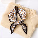 2021 Women Silk Scarf Print Female Luxury Skinny Hair Neck Scarves Lady's Bag Tie Ribbons Headband Accessories Summer New daiiibabyyy