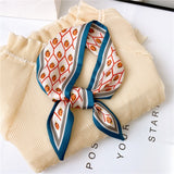 2021 Women Silk Scarf Print Female Luxury Skinny Hair Neck Scarves Lady's Bag Tie Ribbons Headband Accessories Summer New daiiibabyyy