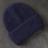 Winter Real Rabbit Fur Knitted Beanies For Women Fashion Solid Warm Cashmere Wool Skullies Beanies Female Three Fold Thick Hats daiiibabyyy