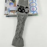 Winter Warmer Arm Gloves Women Knitted Hollow Woolen Sleeve Fine Long Knitted Fingerless Gloves Casual Warm Christmas Gloves daiiibabyyy