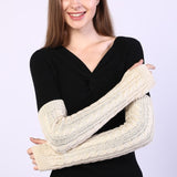 Winter Warmer Arm Gloves Women Knitted Hollow Woolen Sleeve Fine Long Knitted Fingerless Gloves Casual Warm Christmas Gloves daiiibabyyy