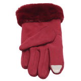 Fashion Women Gloves Autumn Winter Cute Furry Warm Mitts Full Finger Mittens Women Outdoor Sport Gants Gloves Touch Screen daiiibabyyy