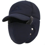 Trend Winter Thermal Bomber Hats Men Women Fashion Ear Protection Face Windproof Ski Cap Velvet Thicken Couple Hat daiiibabyyy