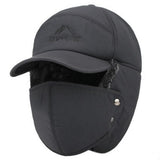 Trend Winter Thermal Bomber Hats Men Women Fashion Ear Protection Face Windproof Ski Cap Velvet Thicken Couple Hat daiiibabyyy