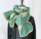 Luxury Brand Winter Scarf Heart Knitted Scarves Wraps Sharp Angle Shawls Warm Long Narrow Sweet Girl Small Skinny Neckerchief daiiibabyyy