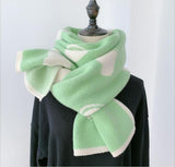 Luxury Brand Winter Scarf Heart Knitted Scarves Wraps Sharp Angle Shawls Warm Long Narrow Sweet Girl Small Skinny Neckerchief daiiibabyyy