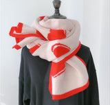 Luxury Brand Winter Scarf Heart Knitted Scarves Wraps Sharp Angle Shawls Warm Long Narrow Sweet Girl Small Skinny Neckerchief daiiibabyyy