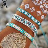 Bohemian Handmade Woven Beads Bracelet Fashion Crystal Bransoletki Damskie Bracelets For Women Charm Pulseras Mujer Jewelry Gift daiiibabyyy