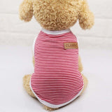 Classic Stripe Dog Shirt Cheap Dog Clothes For Small Dogs Summer Chihuahua Tshirt Cute Puppy Vest Yorkshire Terrier Pet Clothes daiiibabyyy