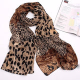 New Noble Fashion Women Long Soft Wrap Lady Shawl Silk Chiffon Scarves Leopard Print Shawl All-match Lady Soft Scarf